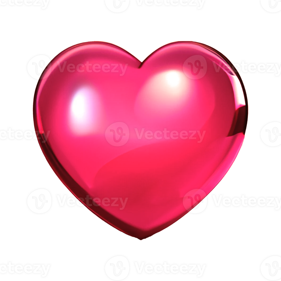 cuore 3d rendere png