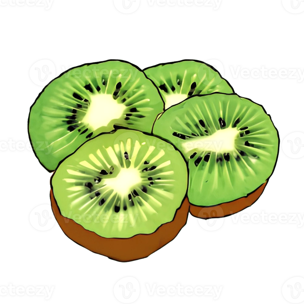 Kiwi-Fruchtscheibe png