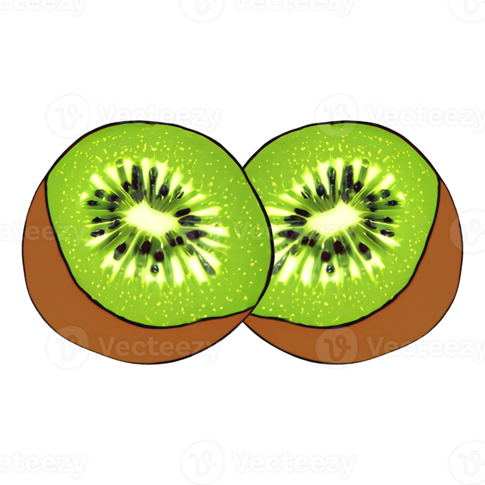 kiwi fruit slice png