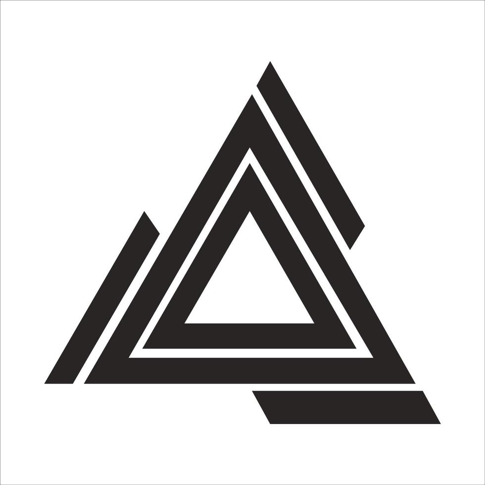 Triangle Alpha Vector logo Design For Illustrator