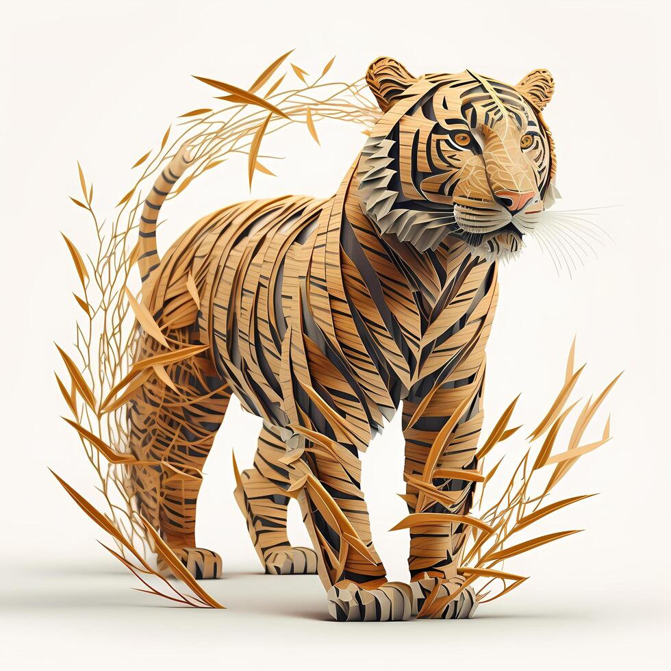 Tigre animal ilustración ai generado foto