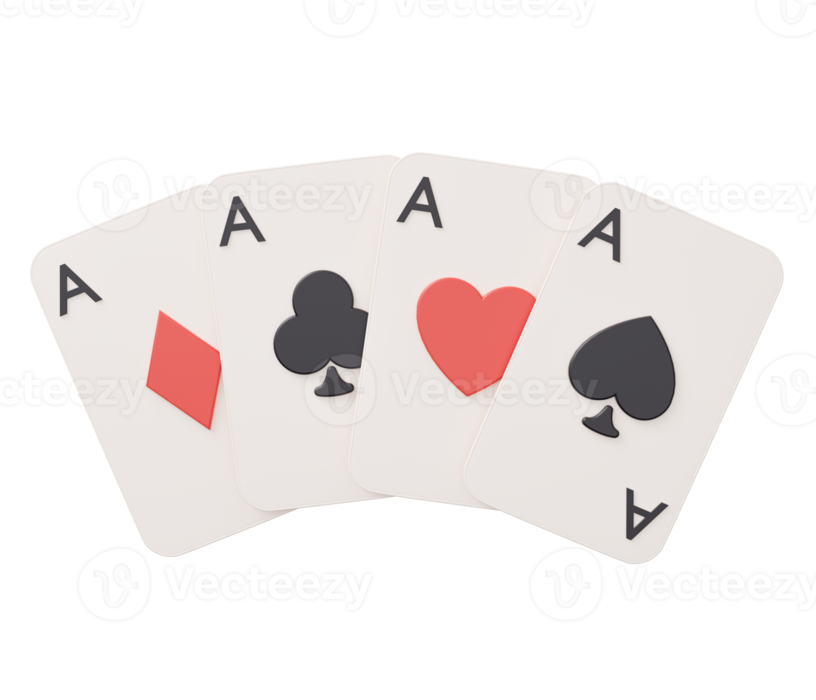 asso carta poker 3d png