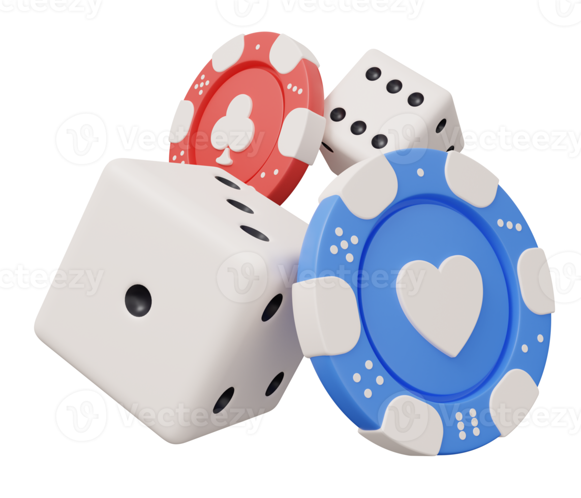 casino chip dice 3d png