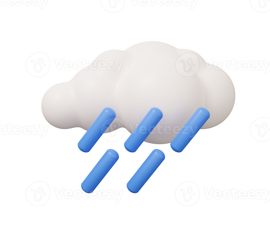 chuva nuvem 3d clima png