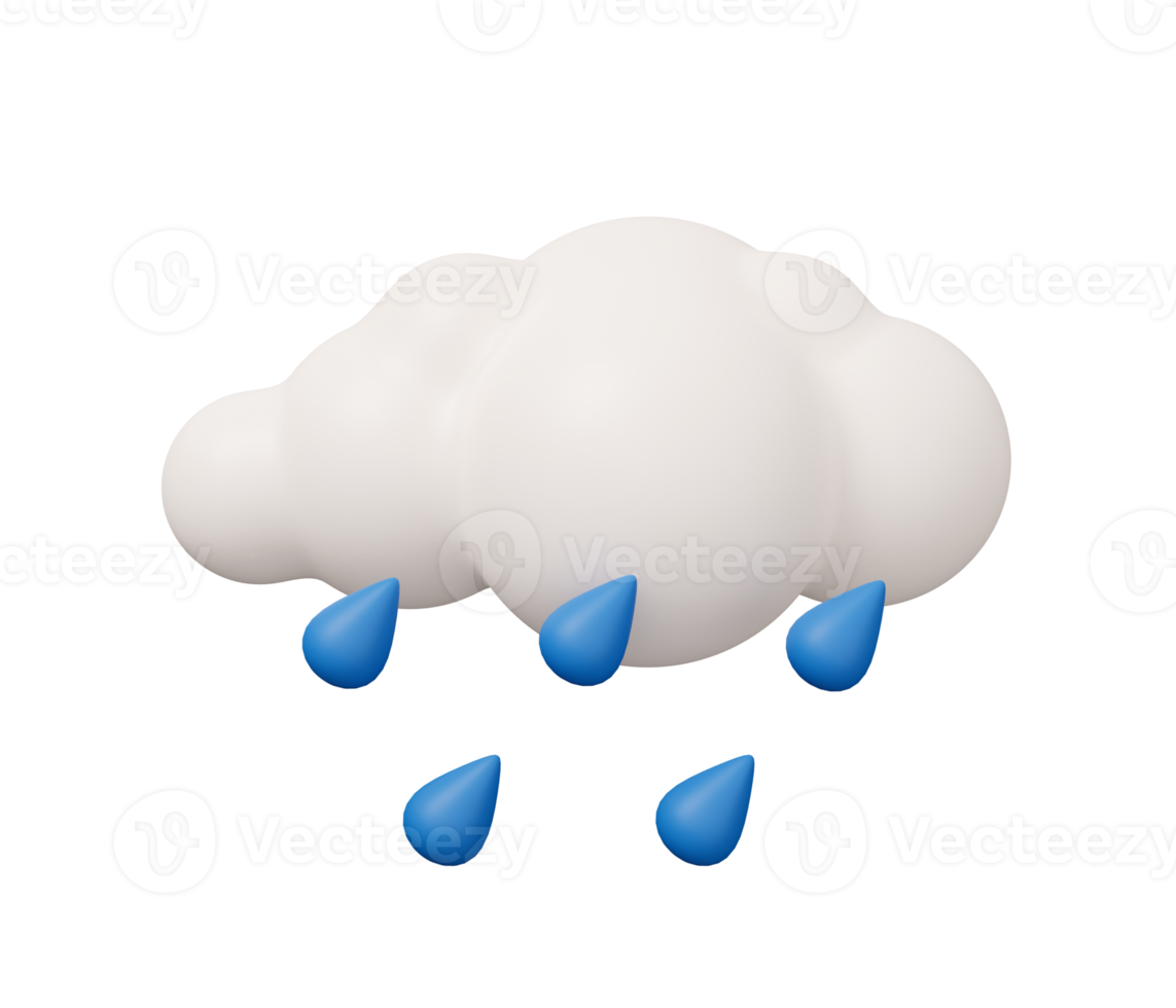 regen wolk 3d weer png