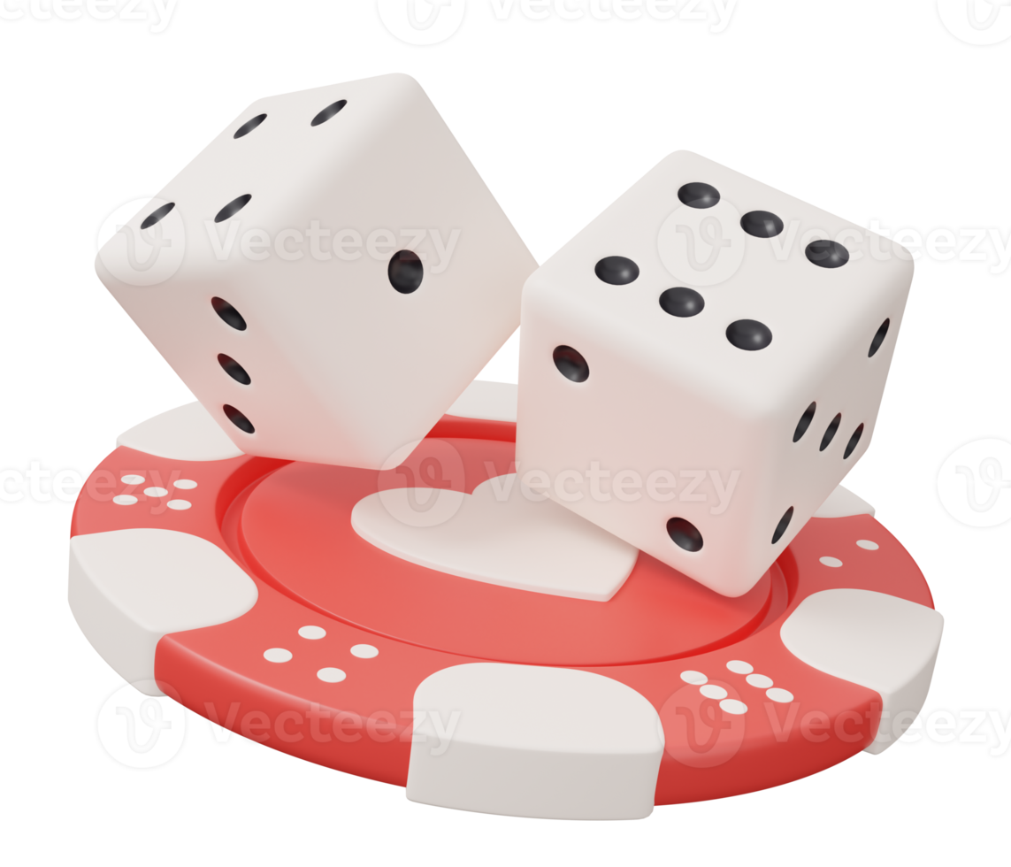 casino chip dice 3d png