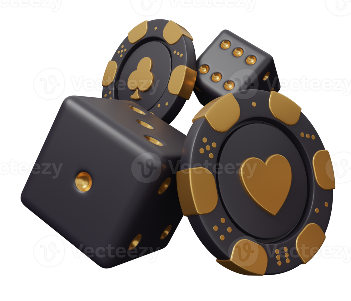 casino chip dice 3d png