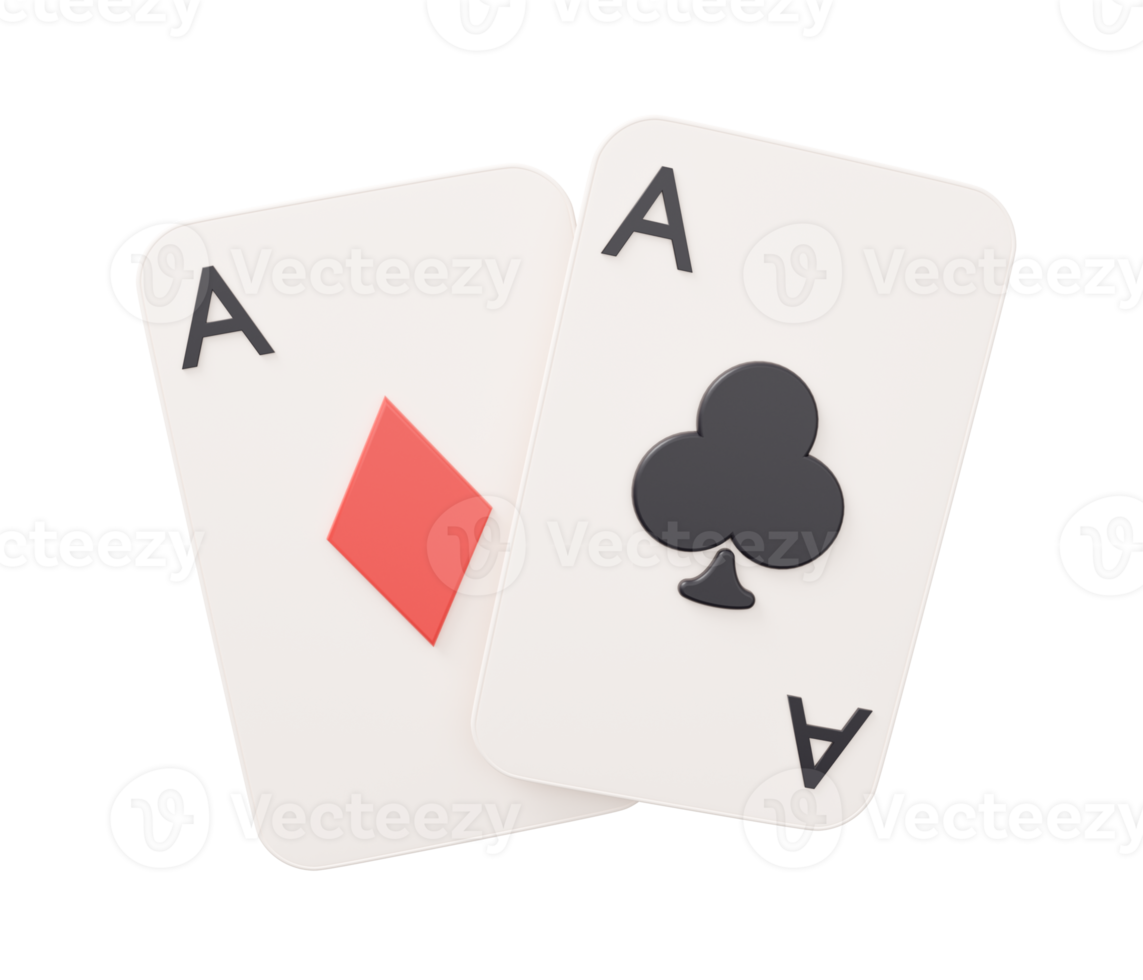 ace two cards 3d png