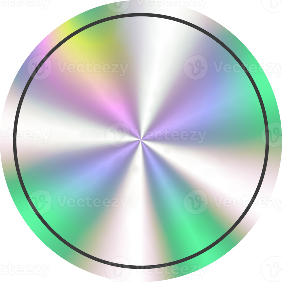 Holographic sticker circle shape. Hologram labels and badge empty. png