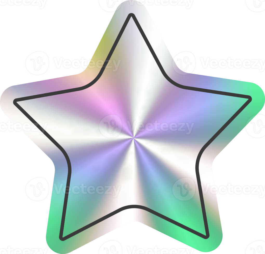 Holographic stickers star shape. Hologram labels and badge empty. png
