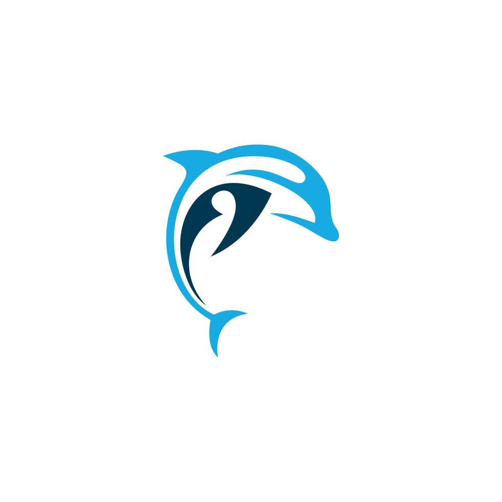 Dolphin logo with dolphin logo title 21879650 Vector Art at Vecteezy
