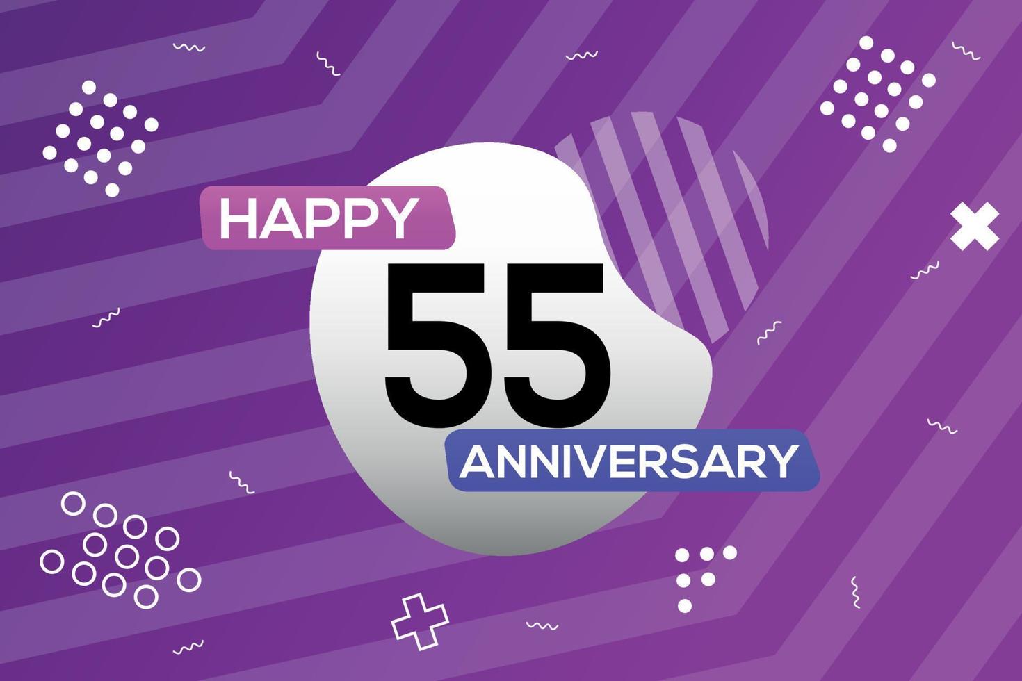 55º año aniversario logo vector diseño aniversario celebracion con vistoso geométrico formas resumen ilustración