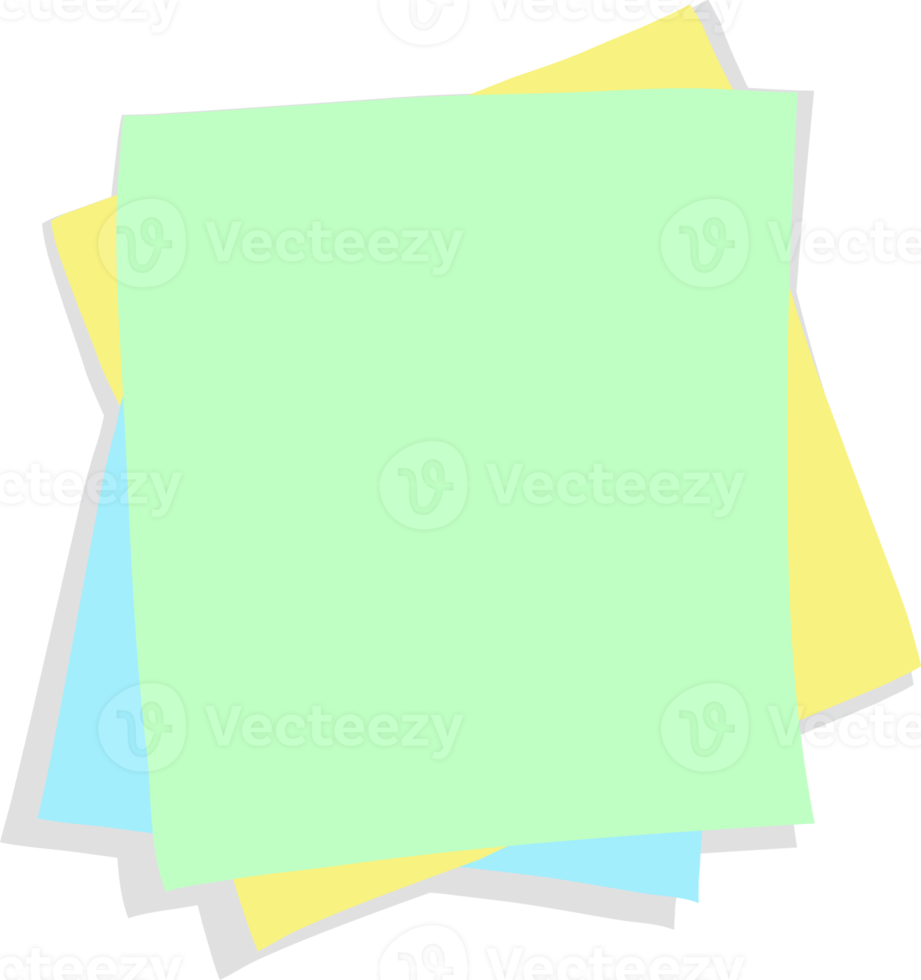 Colored post it note paper, rounded edges, sticky notes for reminders png