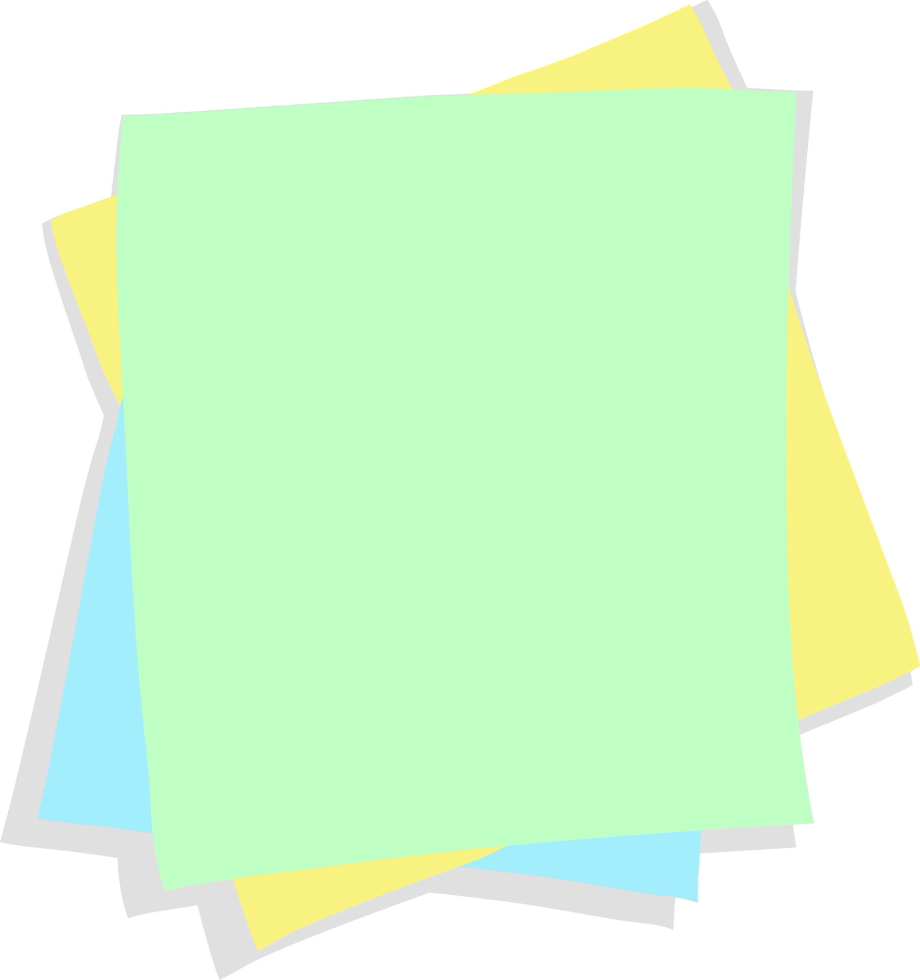 gekleurde post het Notitie papier, afgeronde randen, kleverig