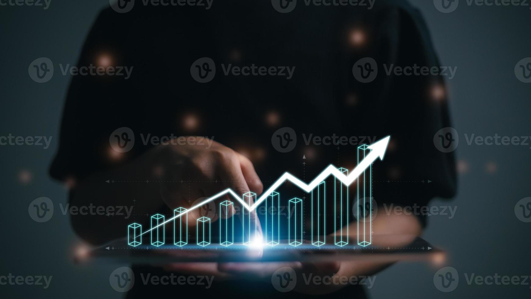 concepto de inteligencia empresarial: análisis de datos, herramientas de gestión, inteligencia, creación de estrategias corporativas, toma de decisiones basada en datos. foto