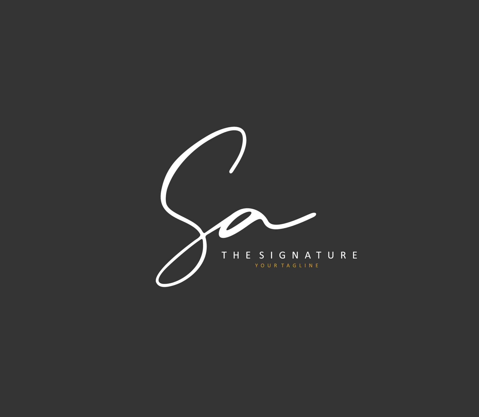 SA Initial letter handwriting and signature logo. A concept handwriting ...