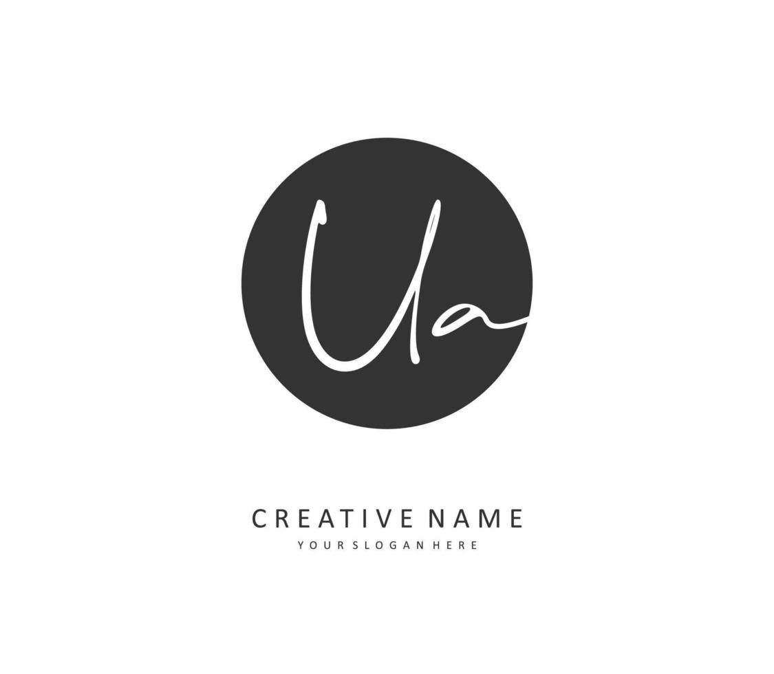 tu un ua inicial letra escritura y firma logo. un concepto escritura inicial logo con modelo elemento. vector