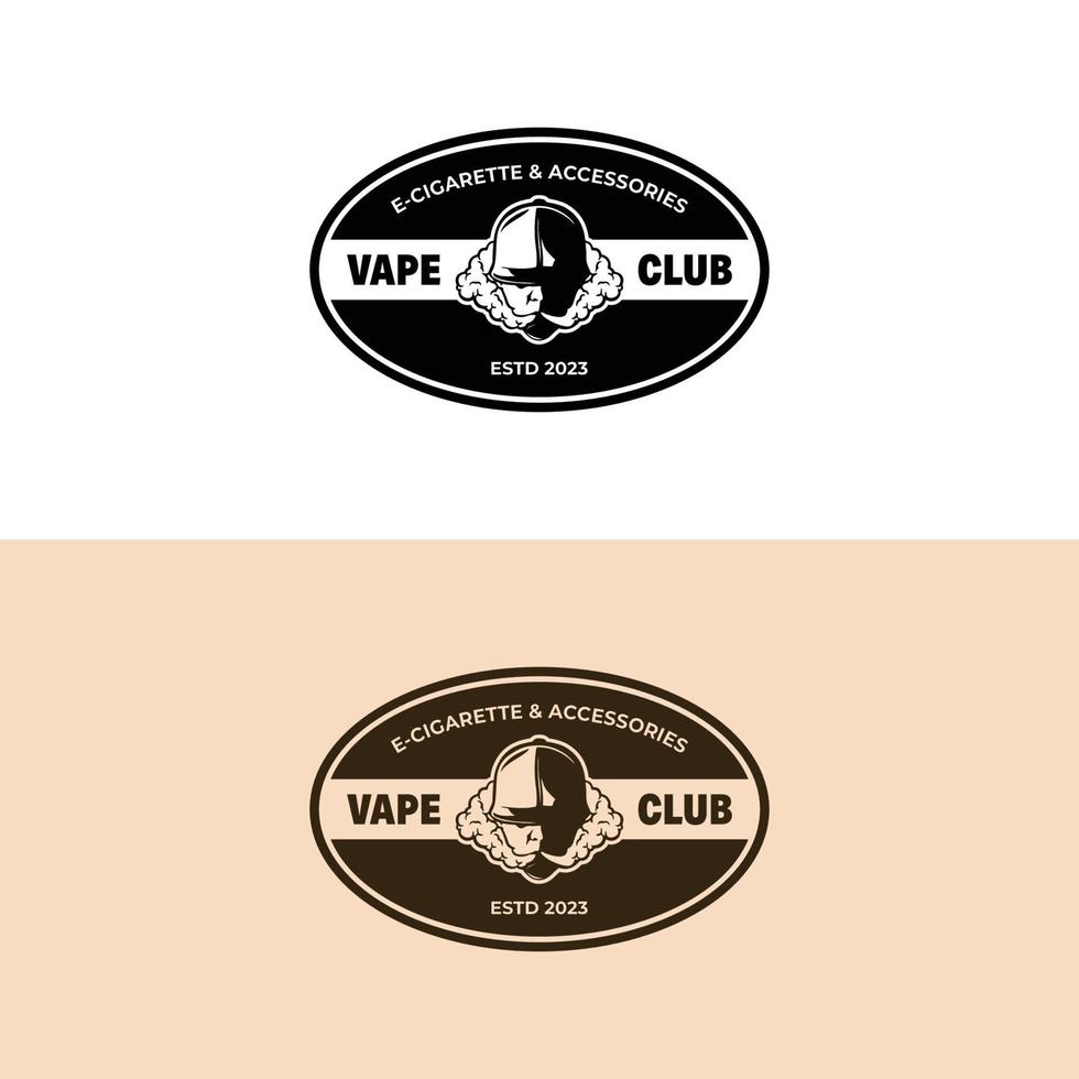 Vapor logo. Smoking electronic cigarettes logo design template vector