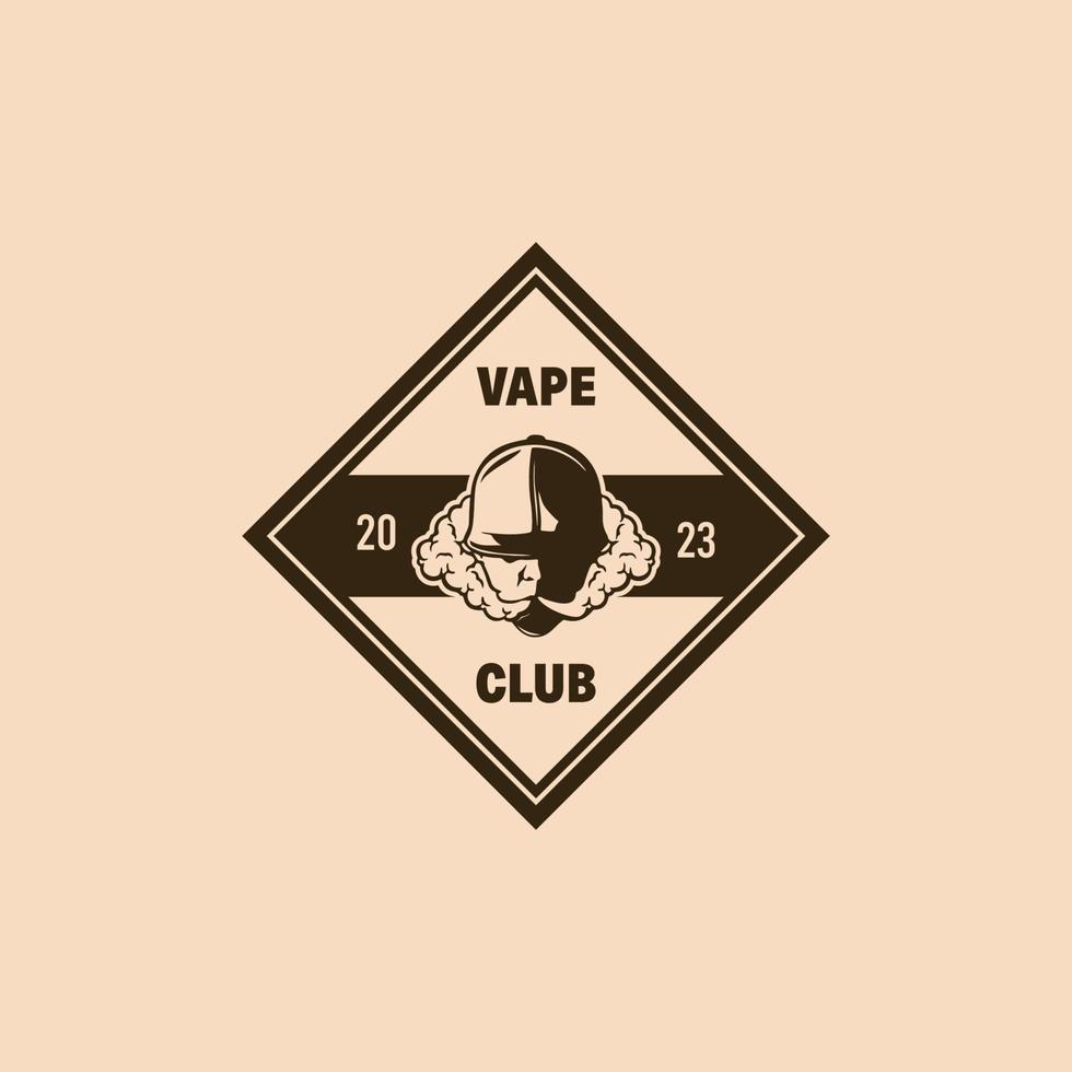 logotipo de vapor. plantilla de diseño de logotipo de cigarrillos electrónicos para fumadores vector