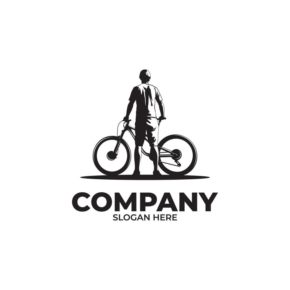 Road bike logo design inspiration vector