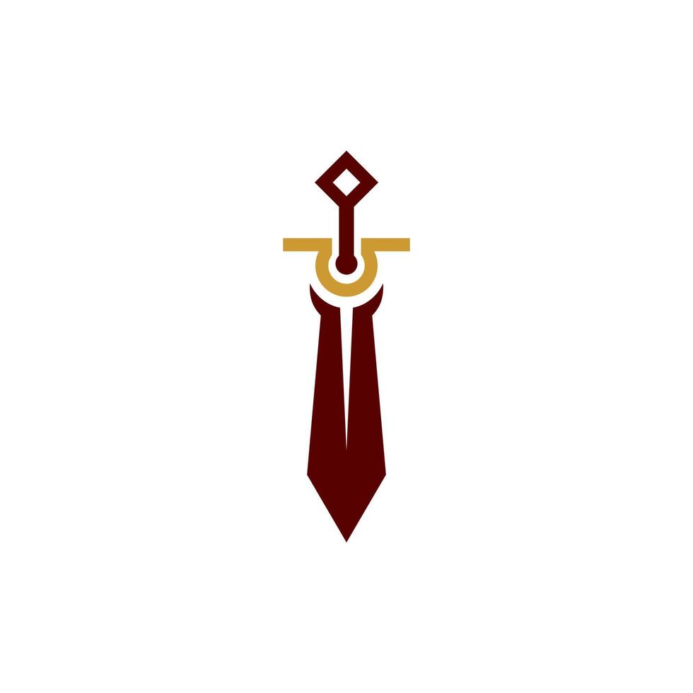 colored sword logo on white background vector