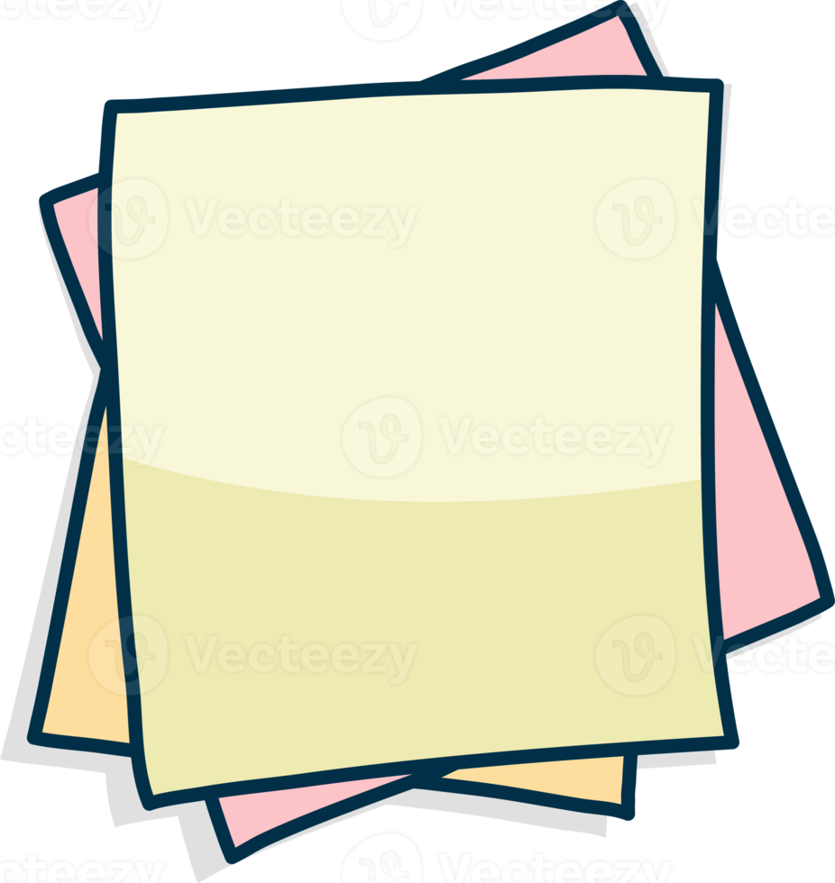 Colored post it note paper, rounded edges, sticky notes for reminders png