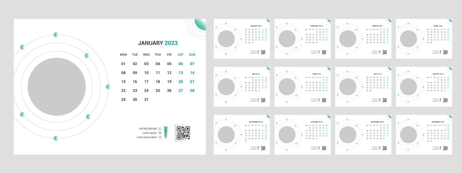 Desk Calendar 2024 vector