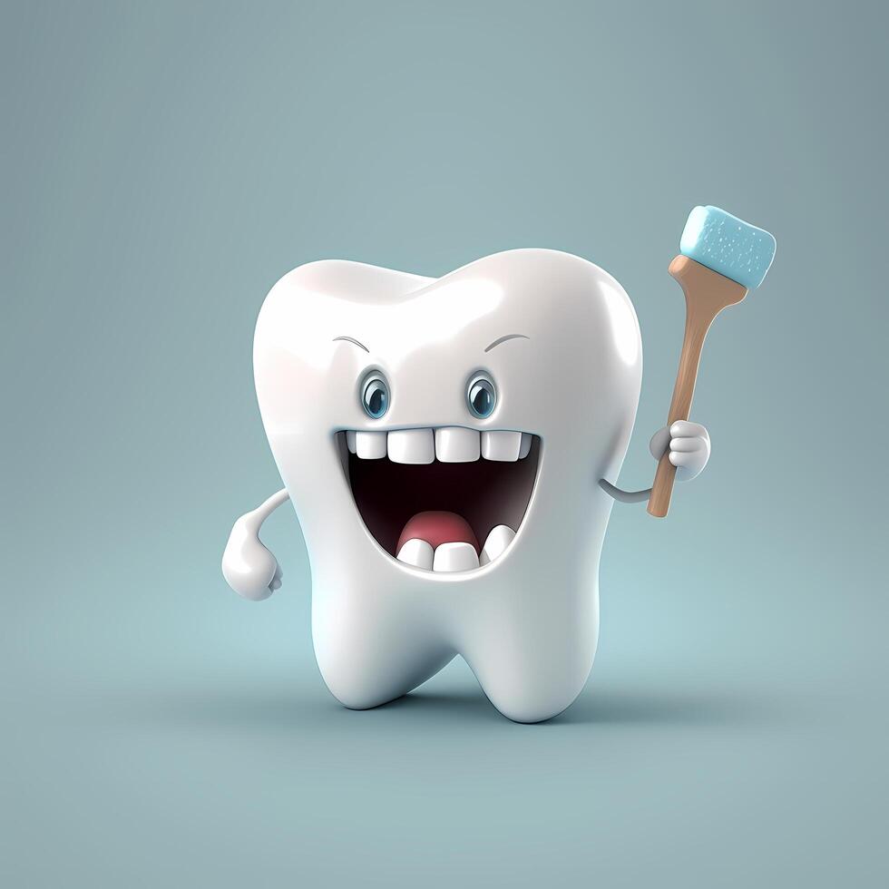 tooth happy character cute photo