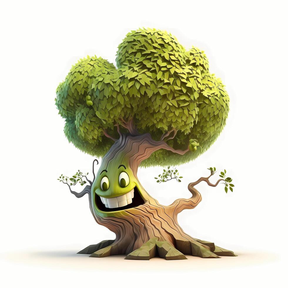 tree happy character cute photo