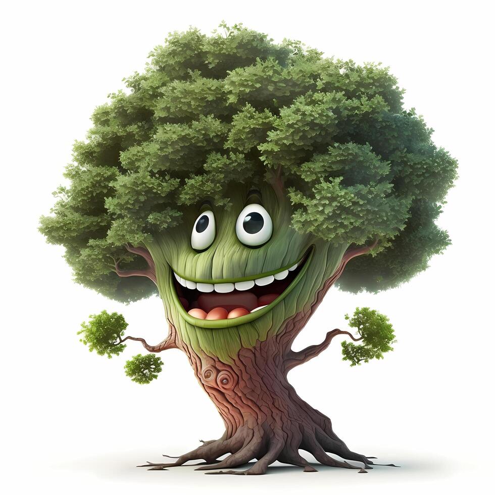 tree happy character cute photo