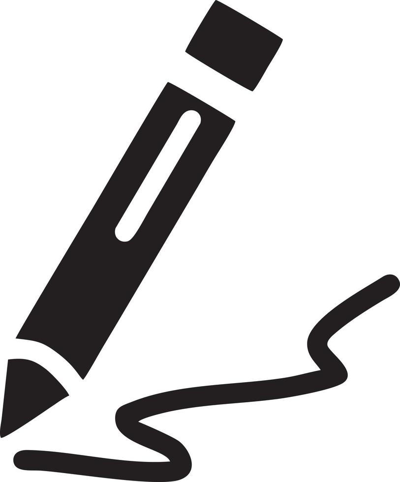 writing pen icon symbol in white background. Illustration of the sign pencil symbol vector image. EPS 10.