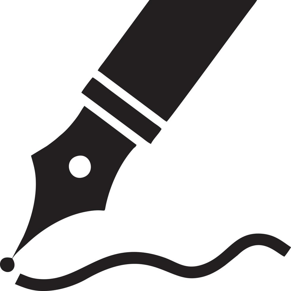 writing pen icon symbol in white background. Illustration of the sign pencil symbol vector image. EPS 10.