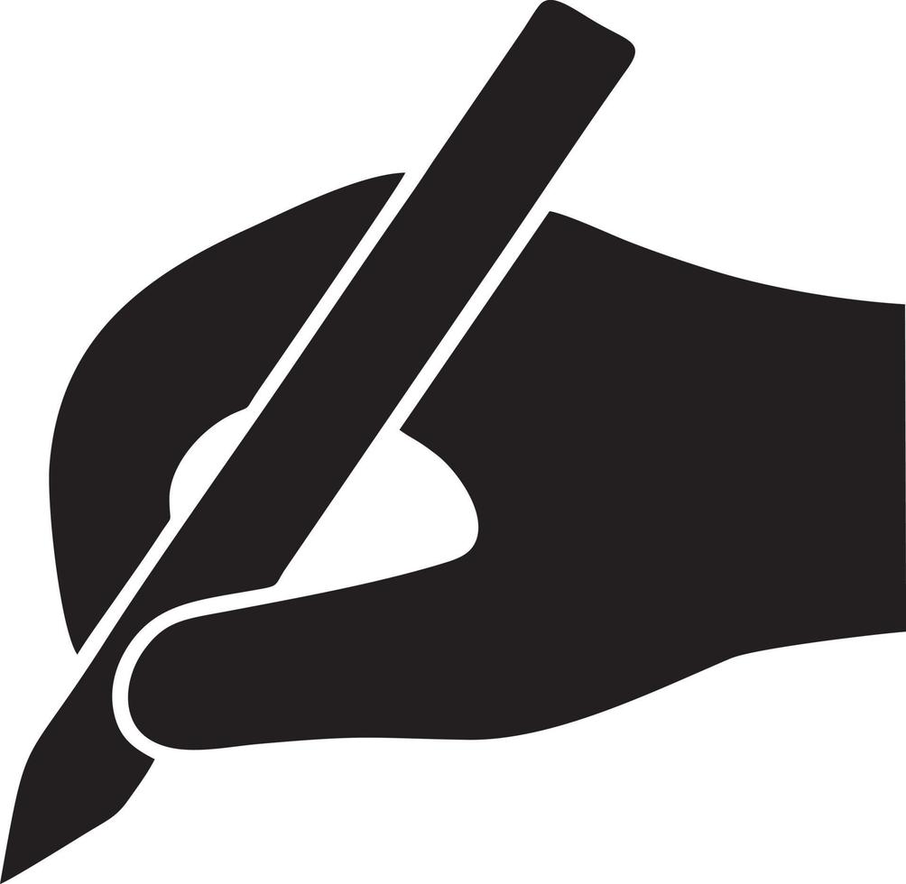 writing pen icon symbol in white background. Illustration of the sign pencil symbol vector image. EPS 10.