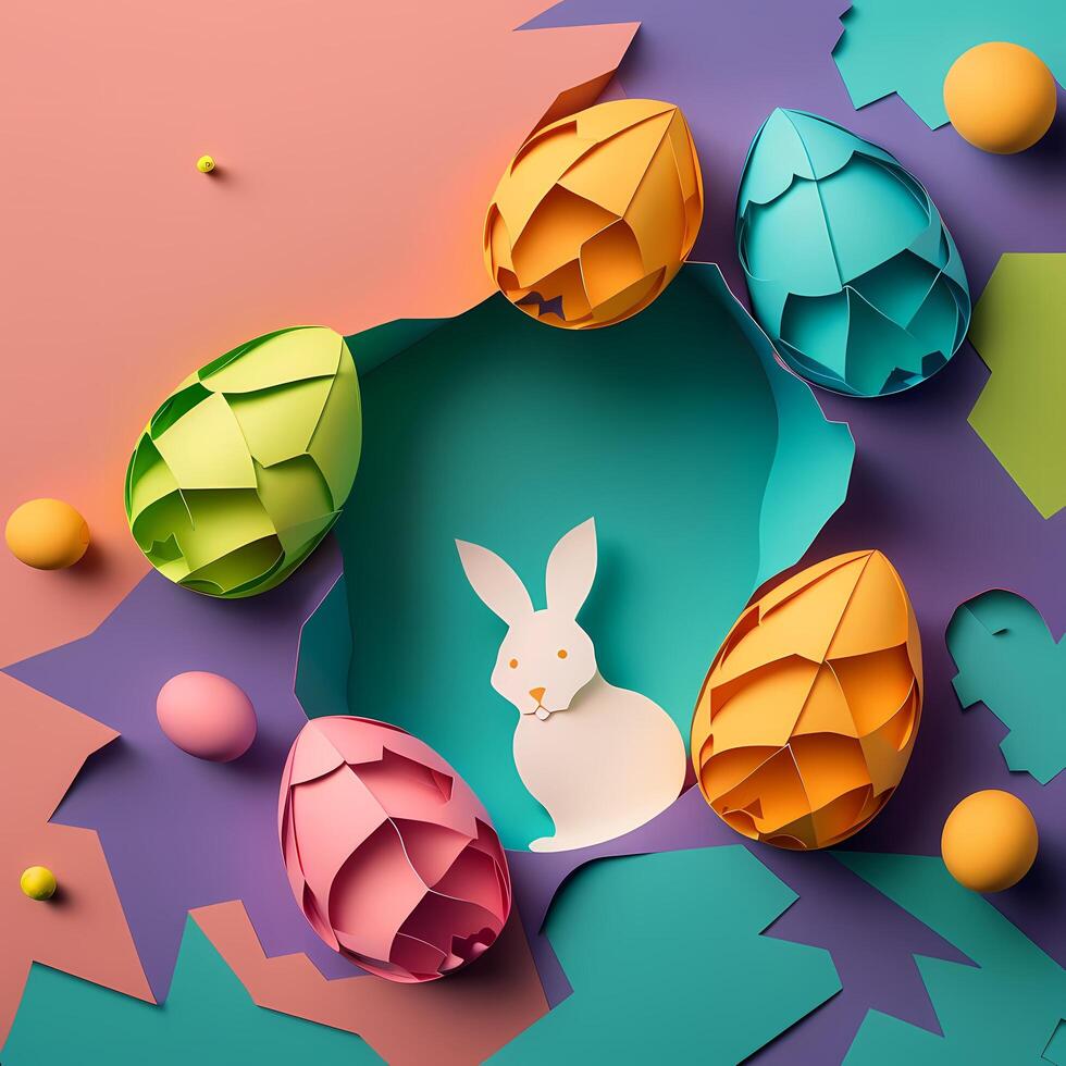 Pascua de Resurrección huevo ilustración ai generado foto