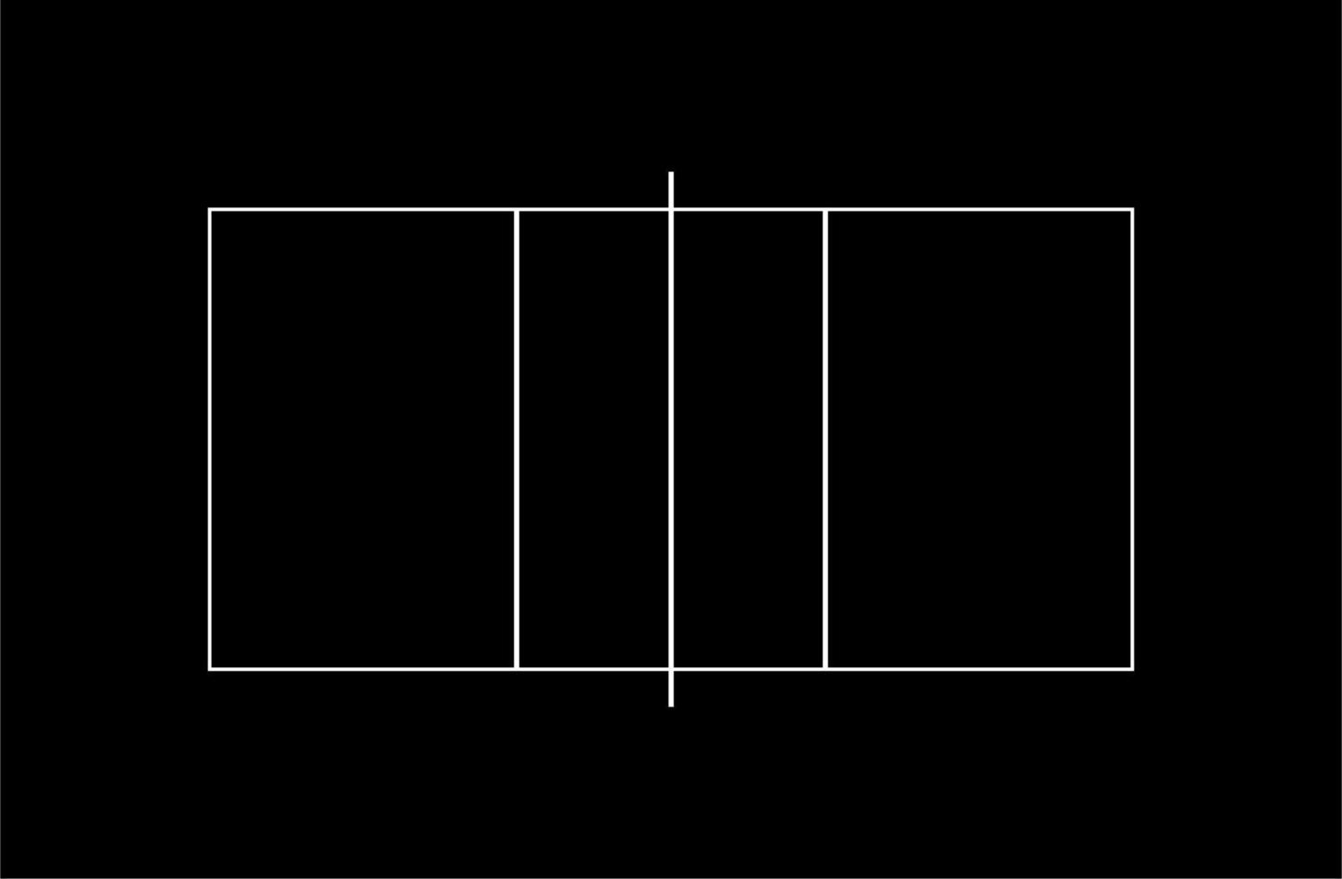 Layout of the Volleyball Court Field. Vector Illustration