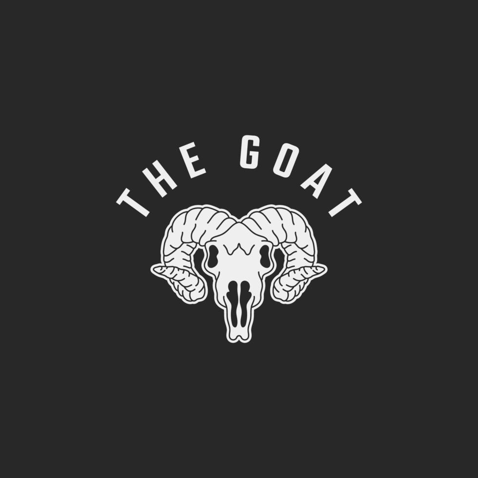 Goat skull vector illustration