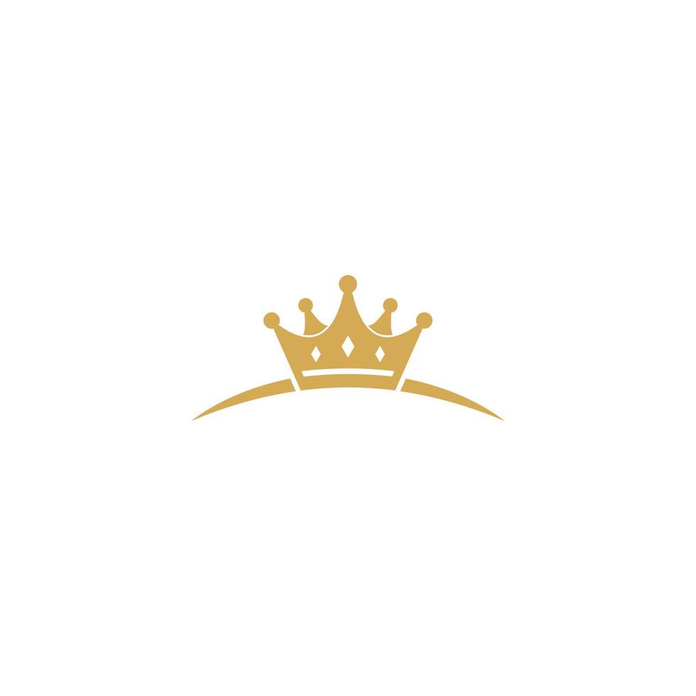 Creative curve kingdom crown, elegant luxurious logo. vector