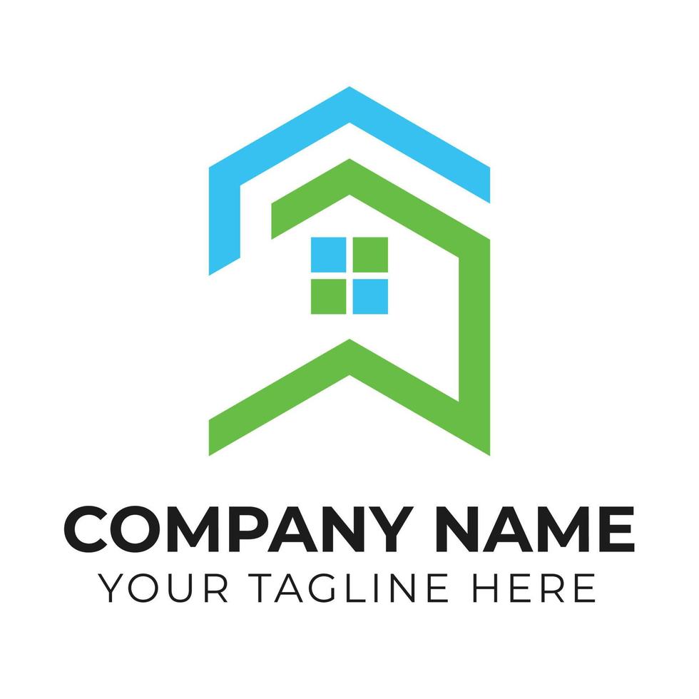 Modern creative abstract home logo design template Free Vector