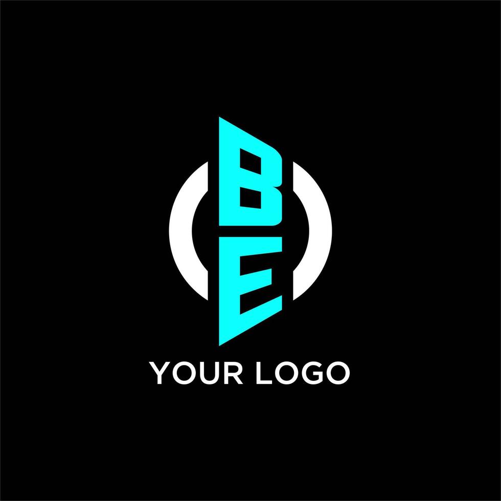 BE circle monogram logo vector