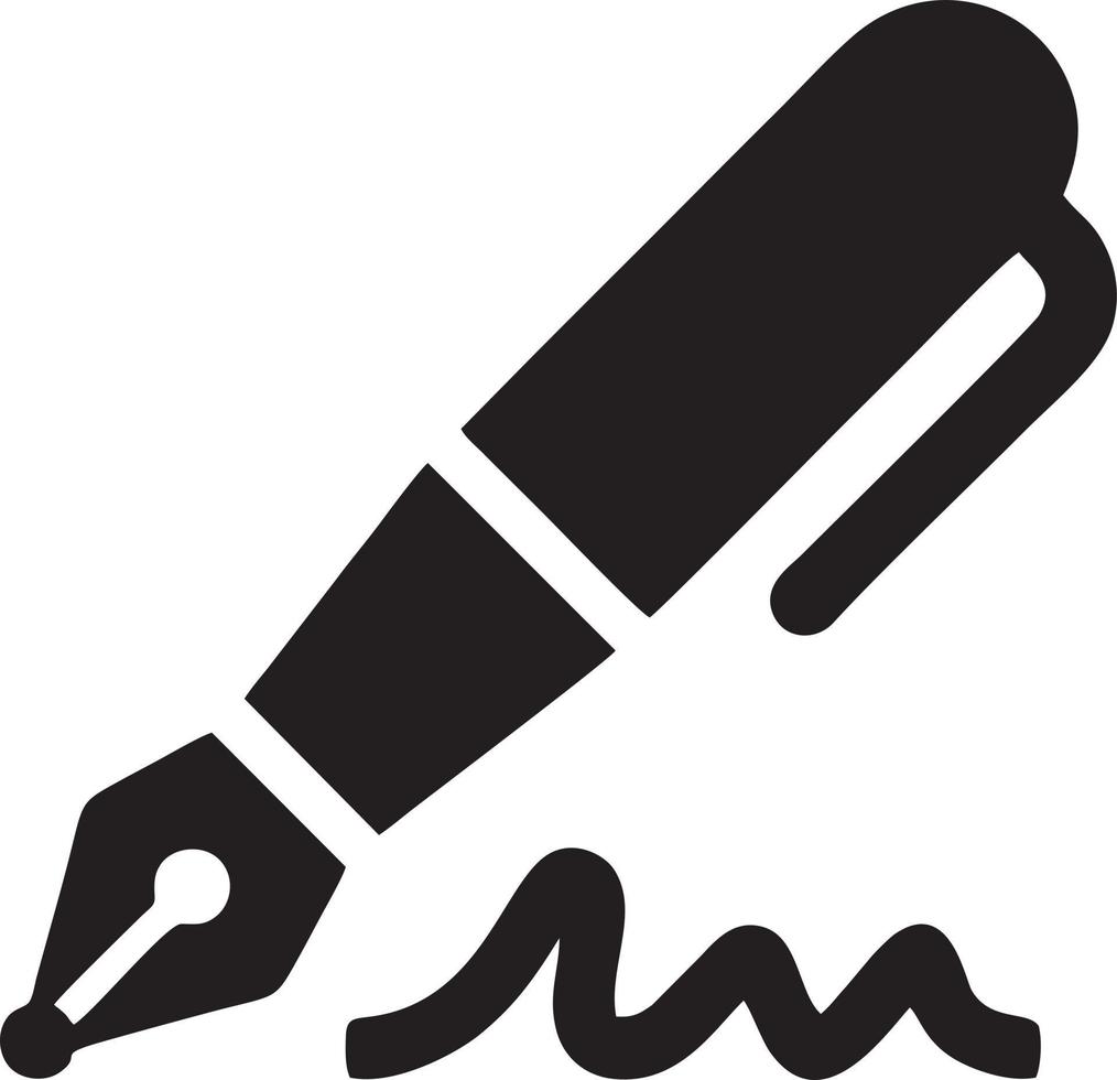 writing pen icon symbol in white background. Illustration of the sign pencil symbol vector image. EPS 10.