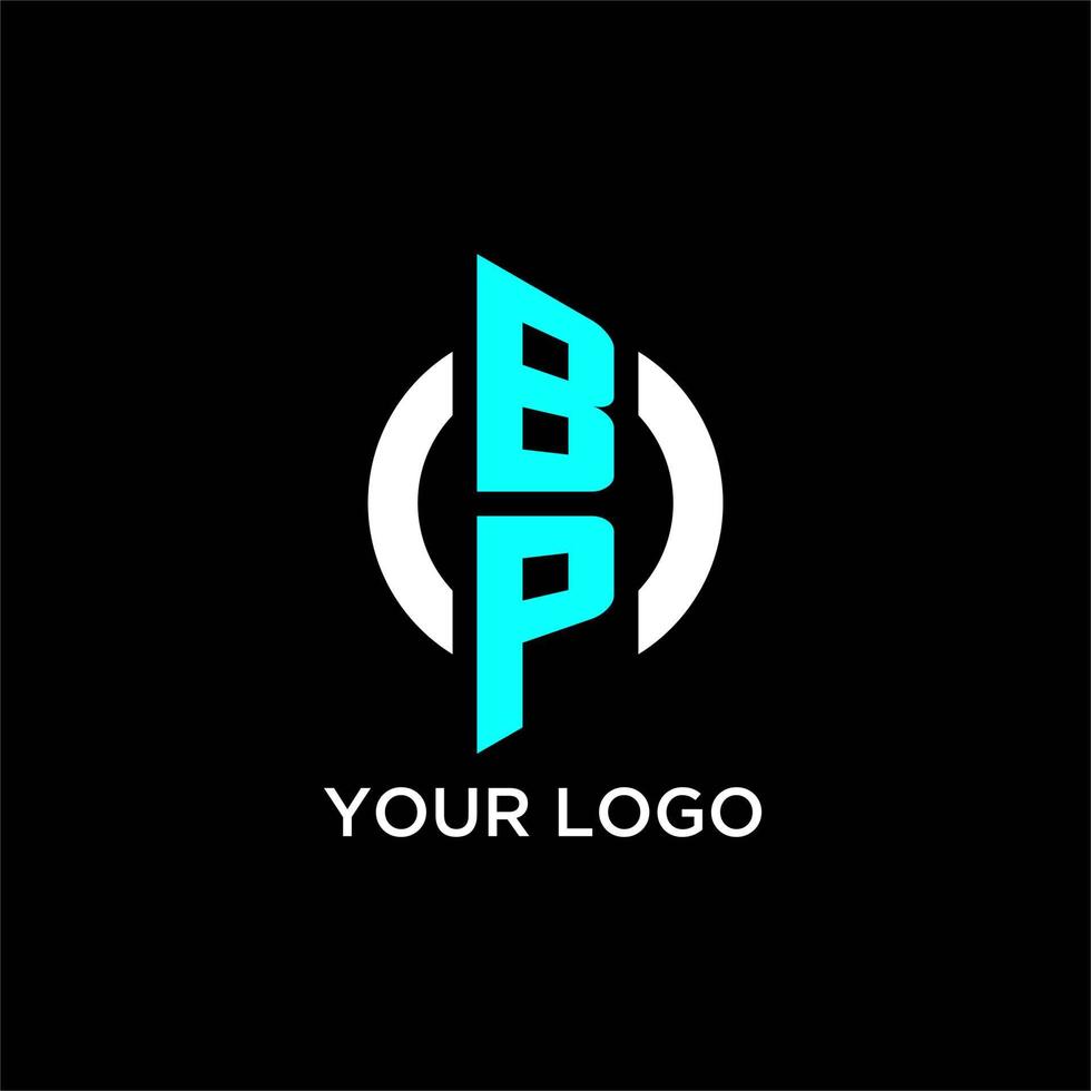 BP circle monogram logo vector