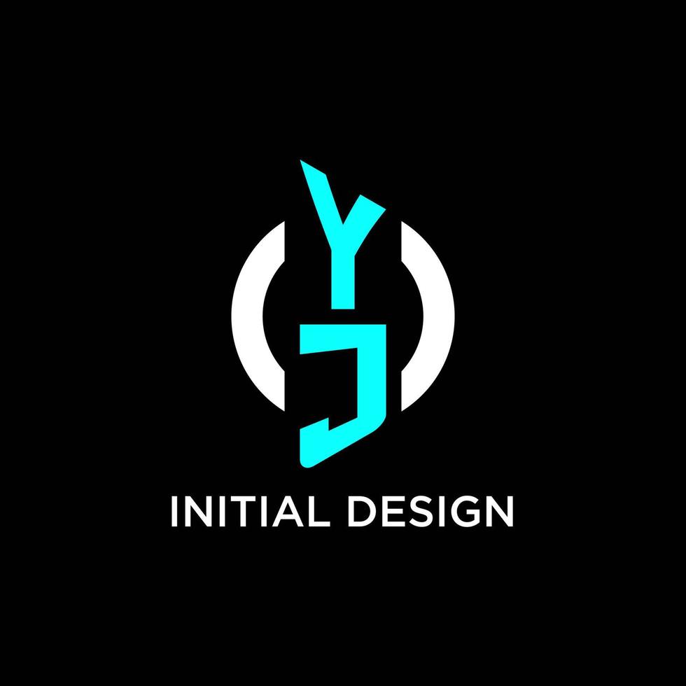 YJ circle monogram logo 21882389 Vector Art at Vecteezy