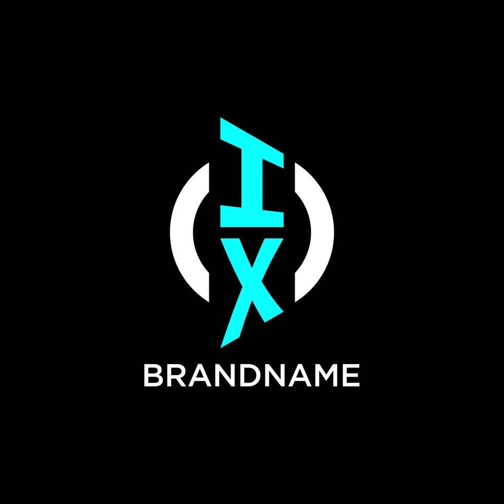 IX circle monogram logo vector