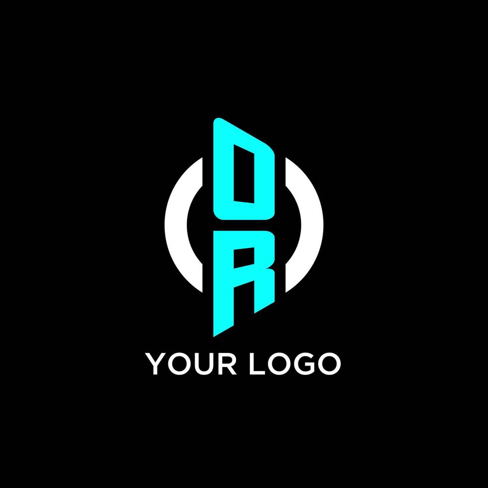 OR circle monogram logo vector