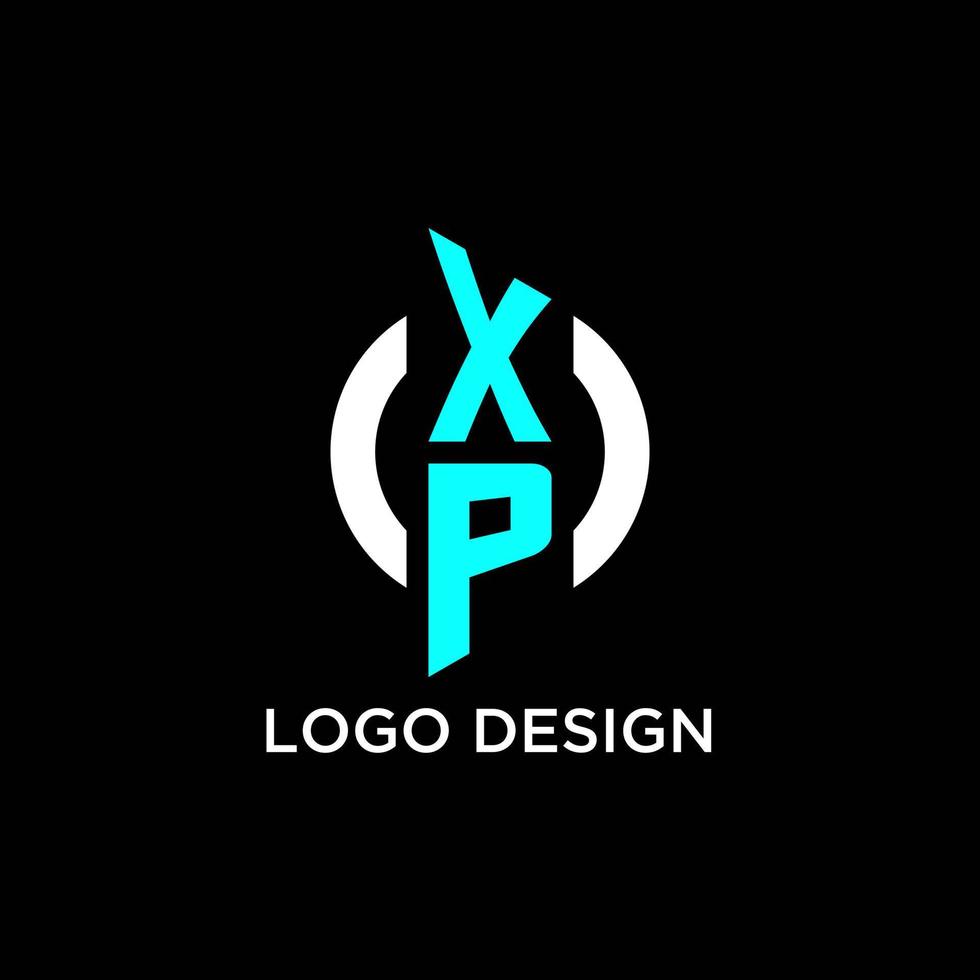 XP circle monogram logo vector