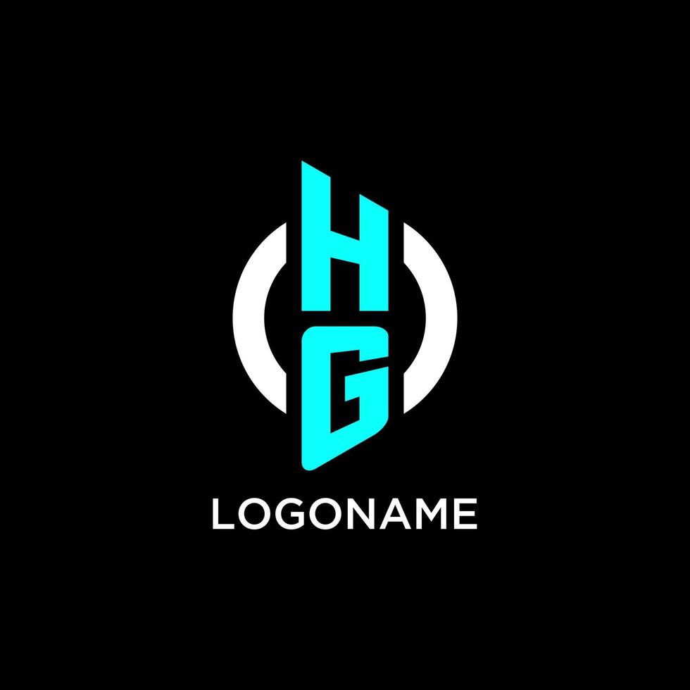 HG circle monogram logo vector