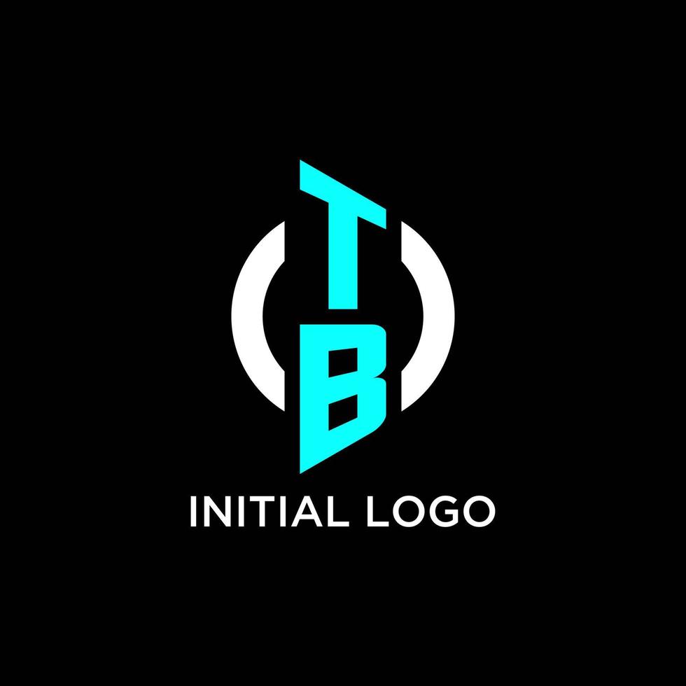 TB circle monogram logo vector