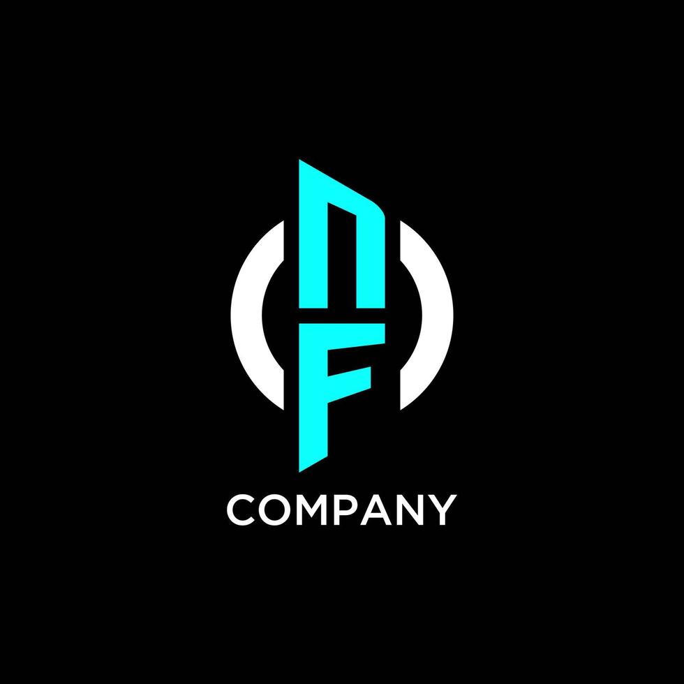NF circle monogram logo vector