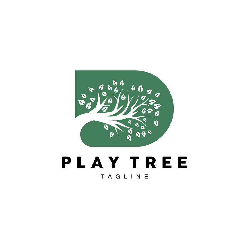 Tree Logo Design, Playground Vector, Education Tree Icon vector