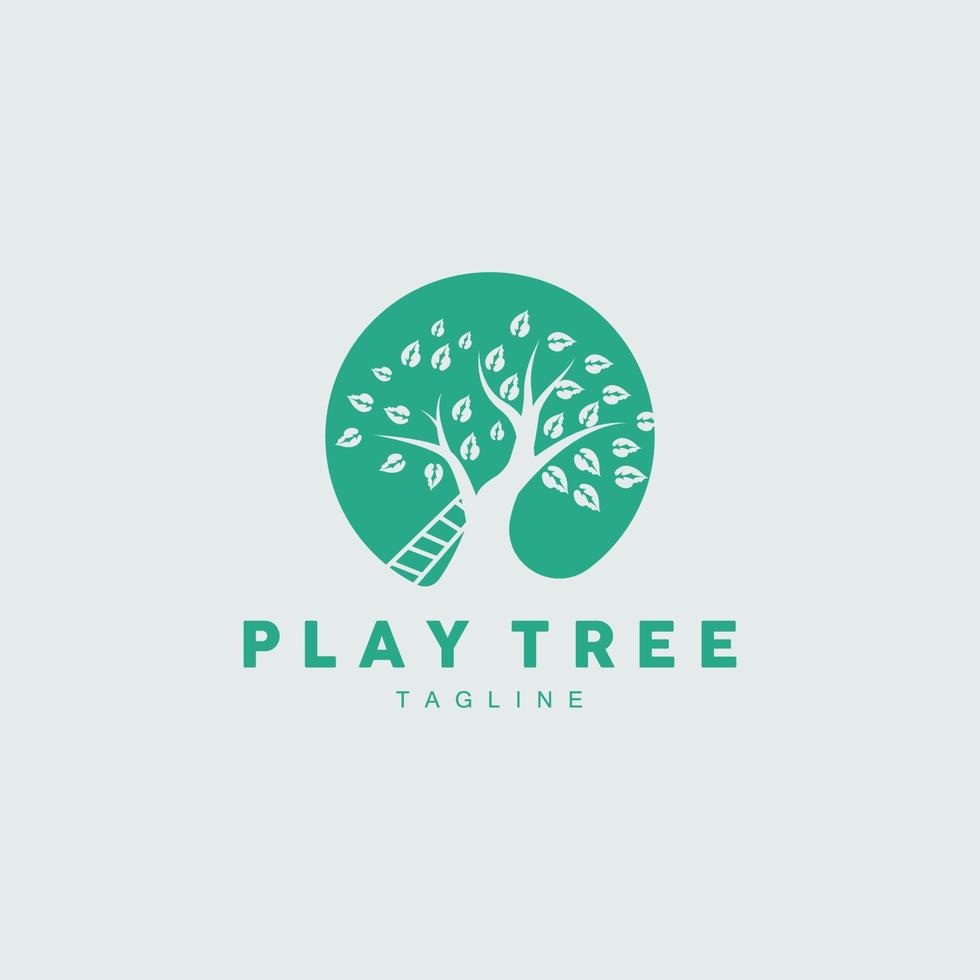 Tree Logo Design, Playground Vector, Education Tree Icon vector